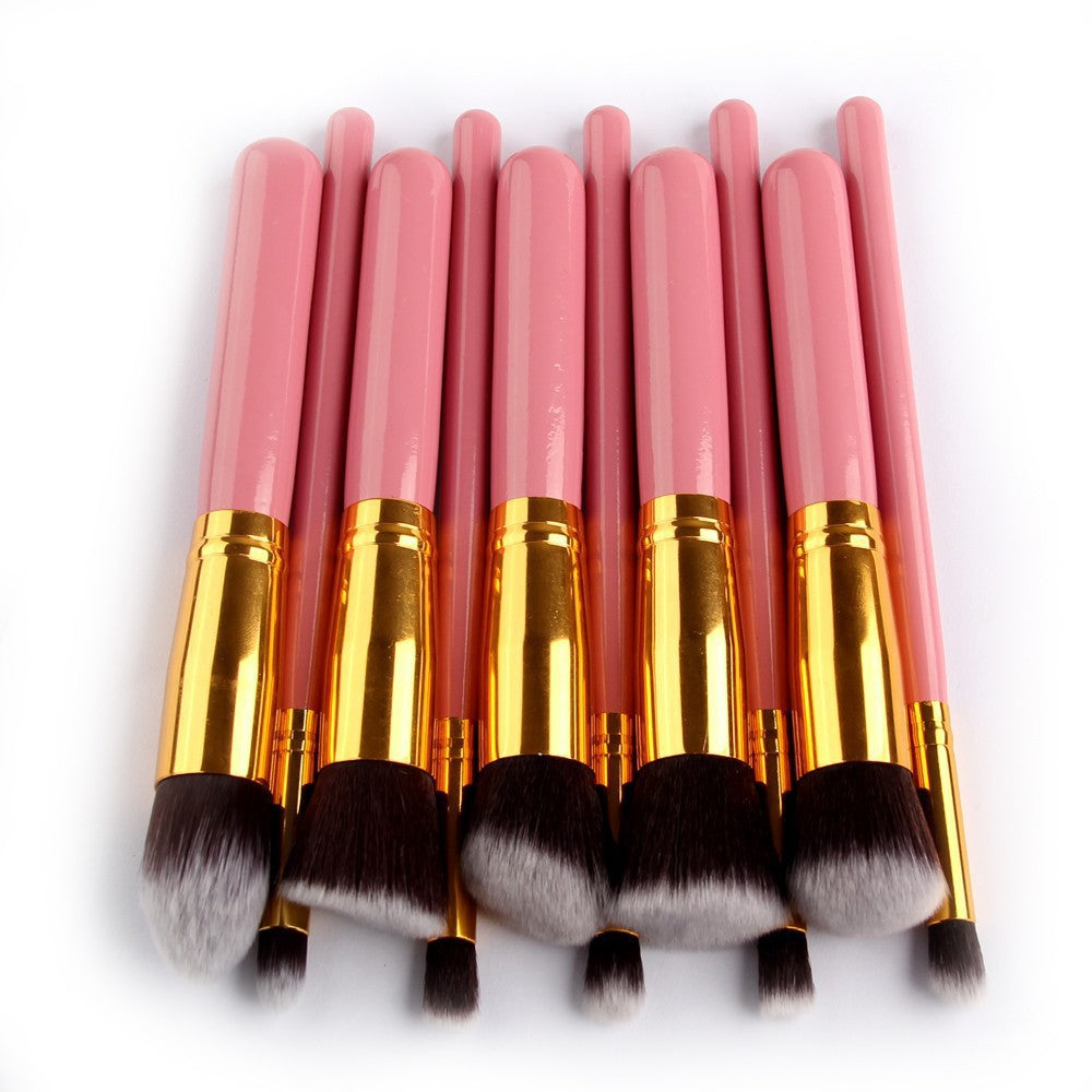 10 piece makeup brushes