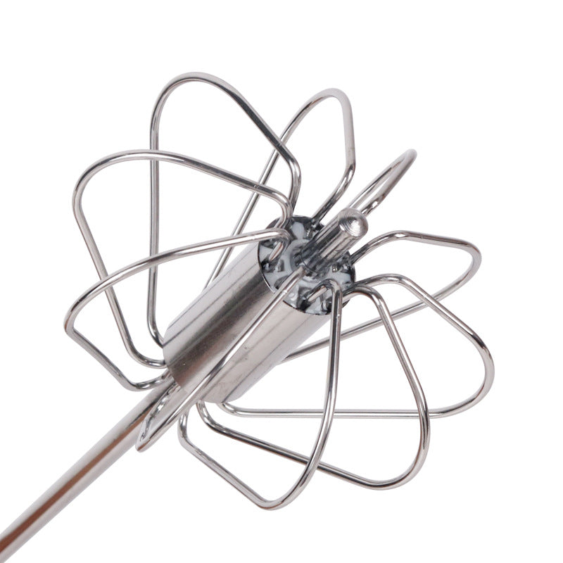 Semi-automatic egg beater made of stainless steel