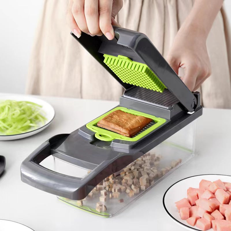 Multifunctional dicer, shredder, grater, slicer