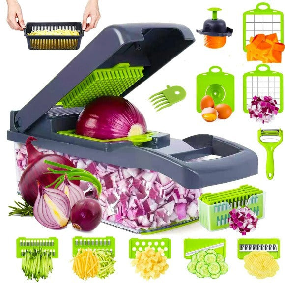 Multifunctional dicer, shredder, grater, slicer