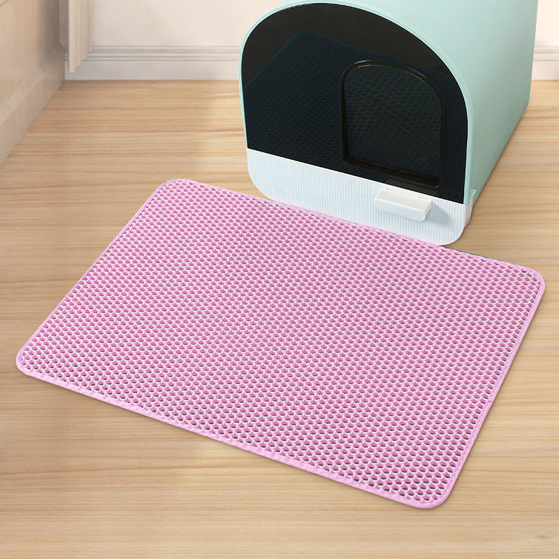 Two-sided cat litter mat