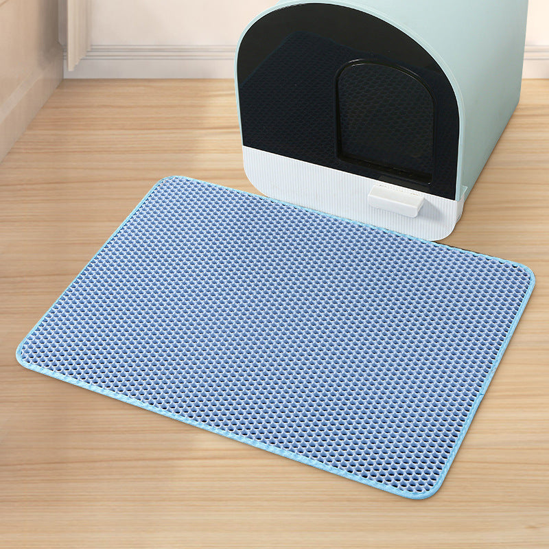 Two-sided cat litter mat