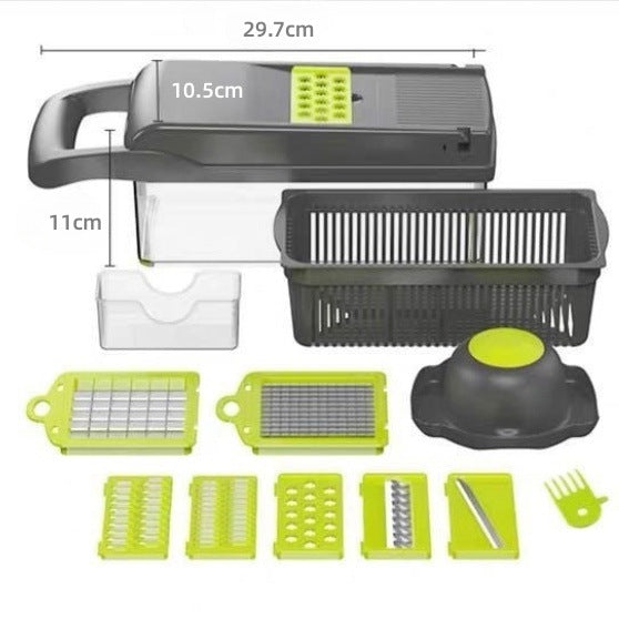 Multifunctional dicer, shredder, grater, slicer